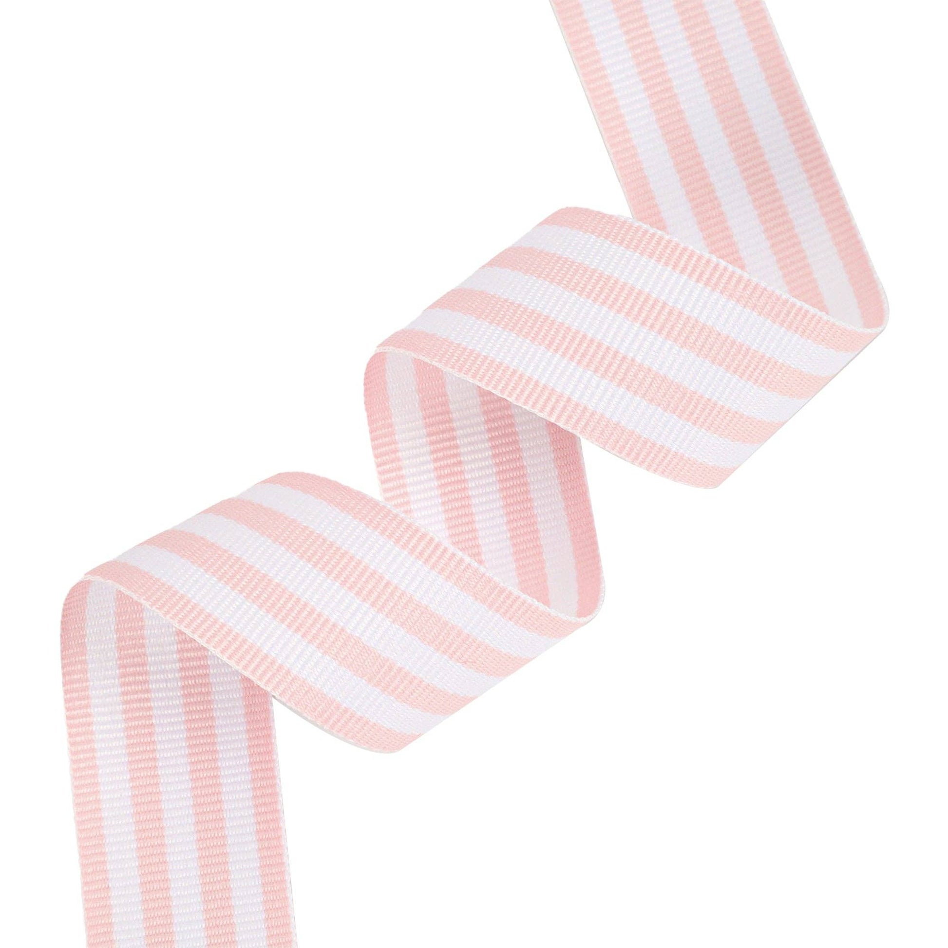 1" Striped Ribbon | 100 Yard Roll: Red