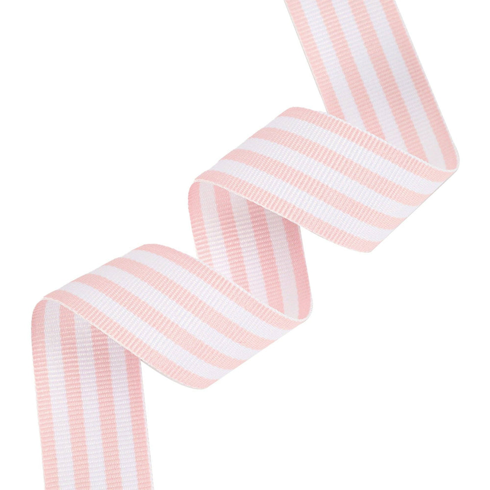 1" Striped Ribbon | 100 Yard Roll: Red