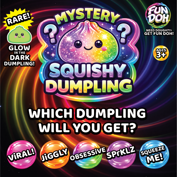 Fun Doh Mystery Slow Rise Dumpling Squishy Toy – Mystery Steamer Bun Collectibles VIRAL