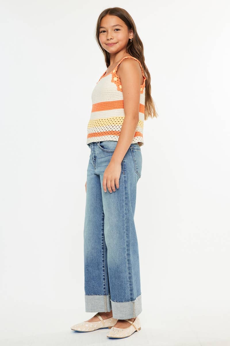 :, /)
    *   Retain: "YOUTH HIGH RISE CROP WIDE-