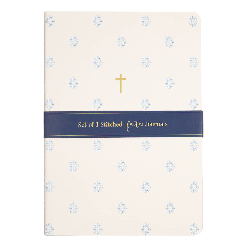 Faith Collection Journal Set/3 Light Blue Asst 6x8.5