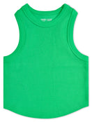Switch Glam Green Cropped Ribbed Racerback Tank Top 1 image