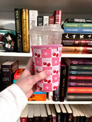 Switch Cherry Bow Coquette Girl Iced Drink Sleeve - Medium: Light Pink 2 image