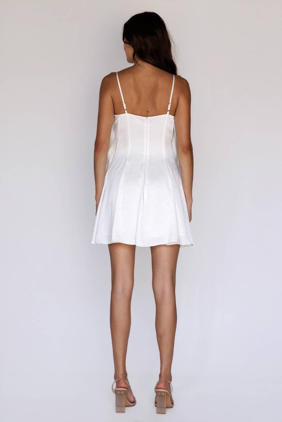 RUFFLED MINI DRESS WITH BOW