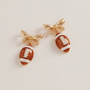Switch SPARKLE FOOTBALL EARRINGS W/ BOW GAMEDAY JEWELRY 2 image