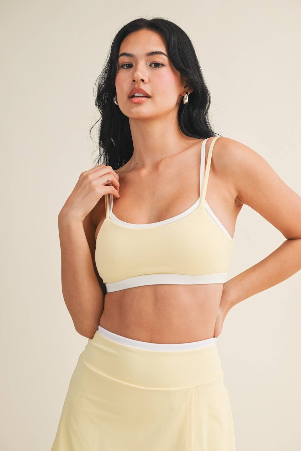 Contrast Binding Skort with Slit