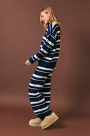Switch LONG SLEEVE STRIPE SWEATER TOP WITH WIDE LEG SWEATER PANTS 3 image