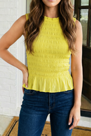 Switch LAS Shirred Slim Fit Ruffle Hem Tank Top 3 image