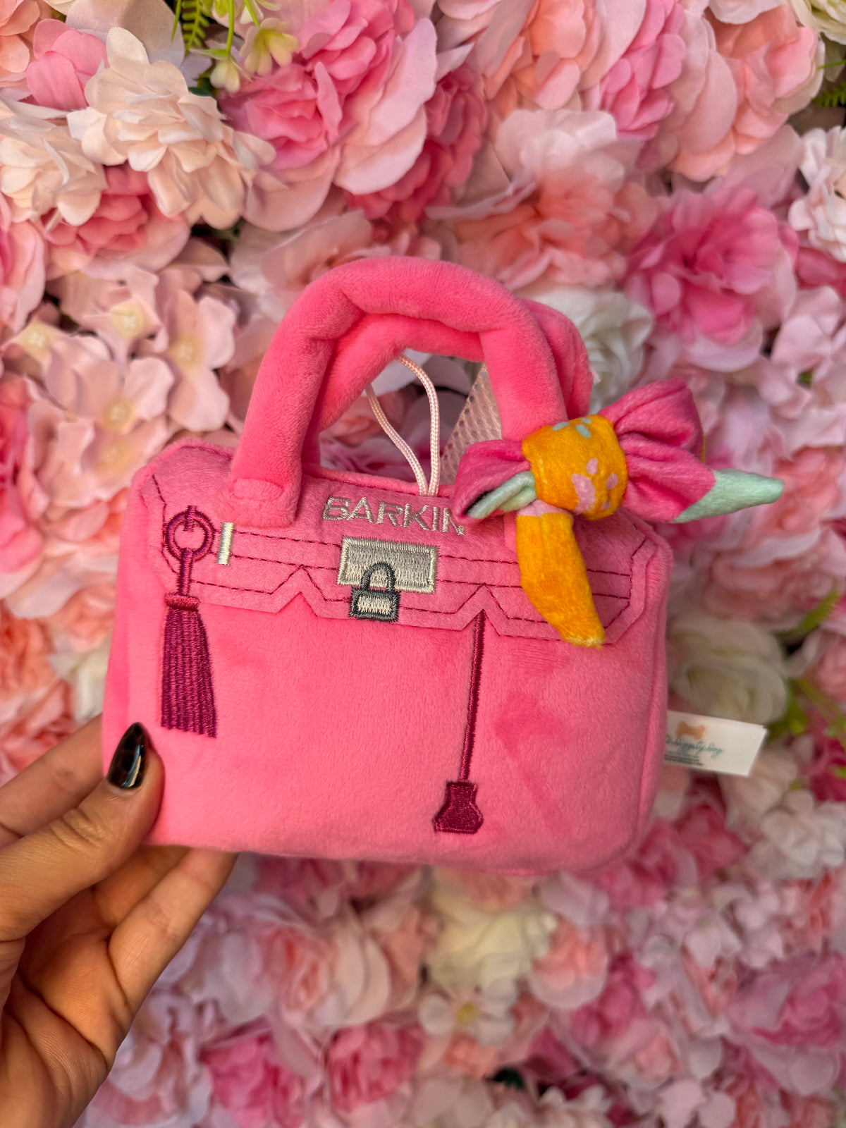 Pink Barkin Bag Dog Toy