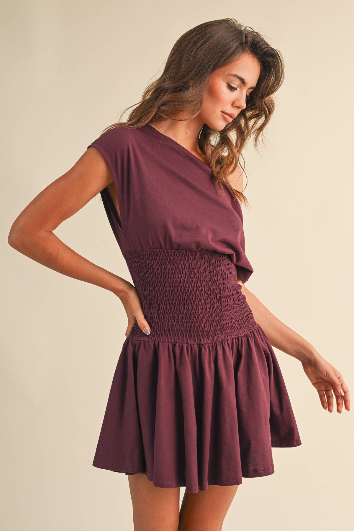 Off The Shoulder Smocked Dress