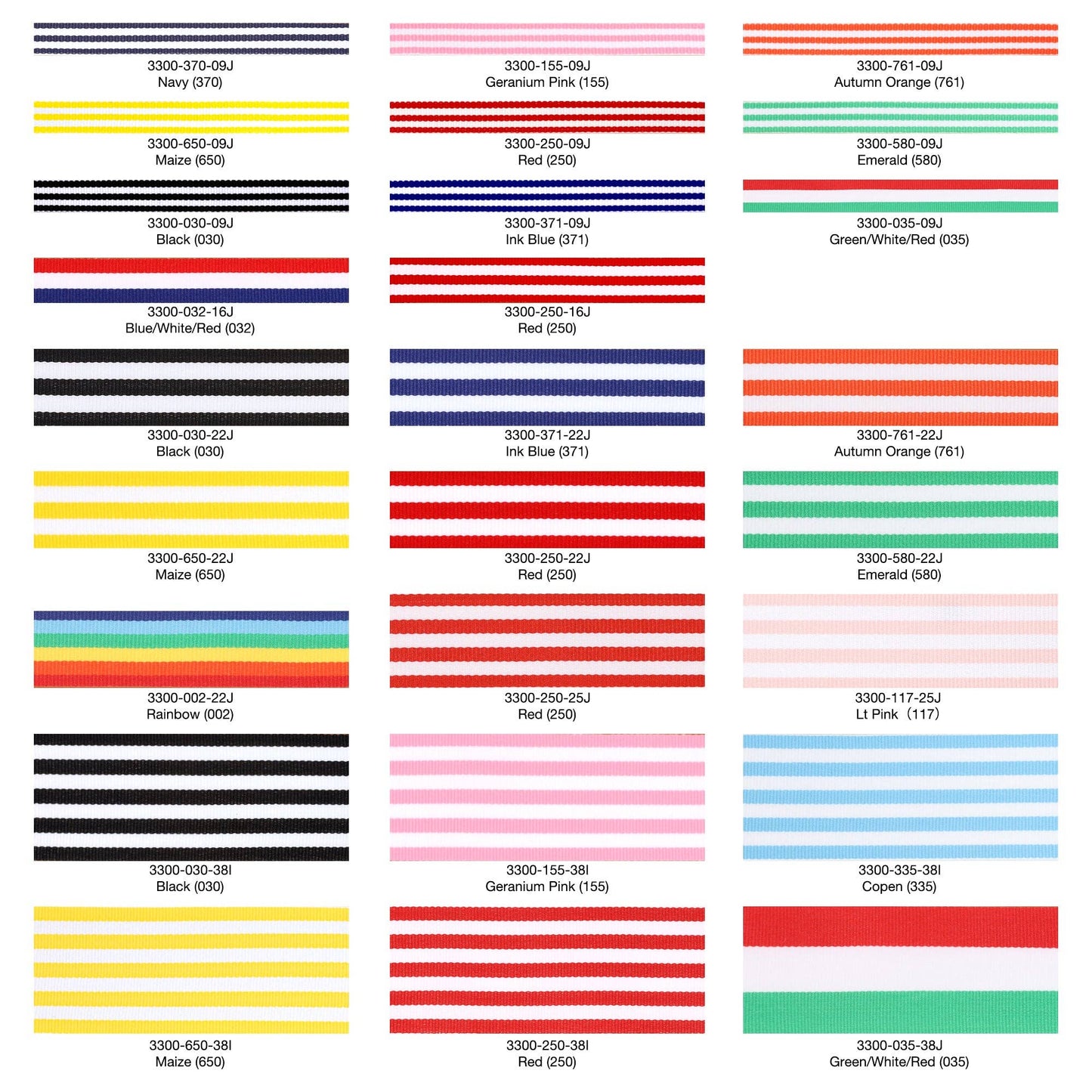 1" Striped Ribbon | 100 Yard Roll: Red