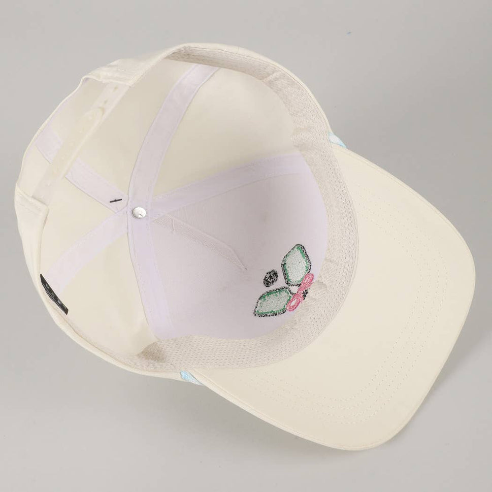 PICKLEBALL ROBBON EMBROIDERY TRUCKER HAT