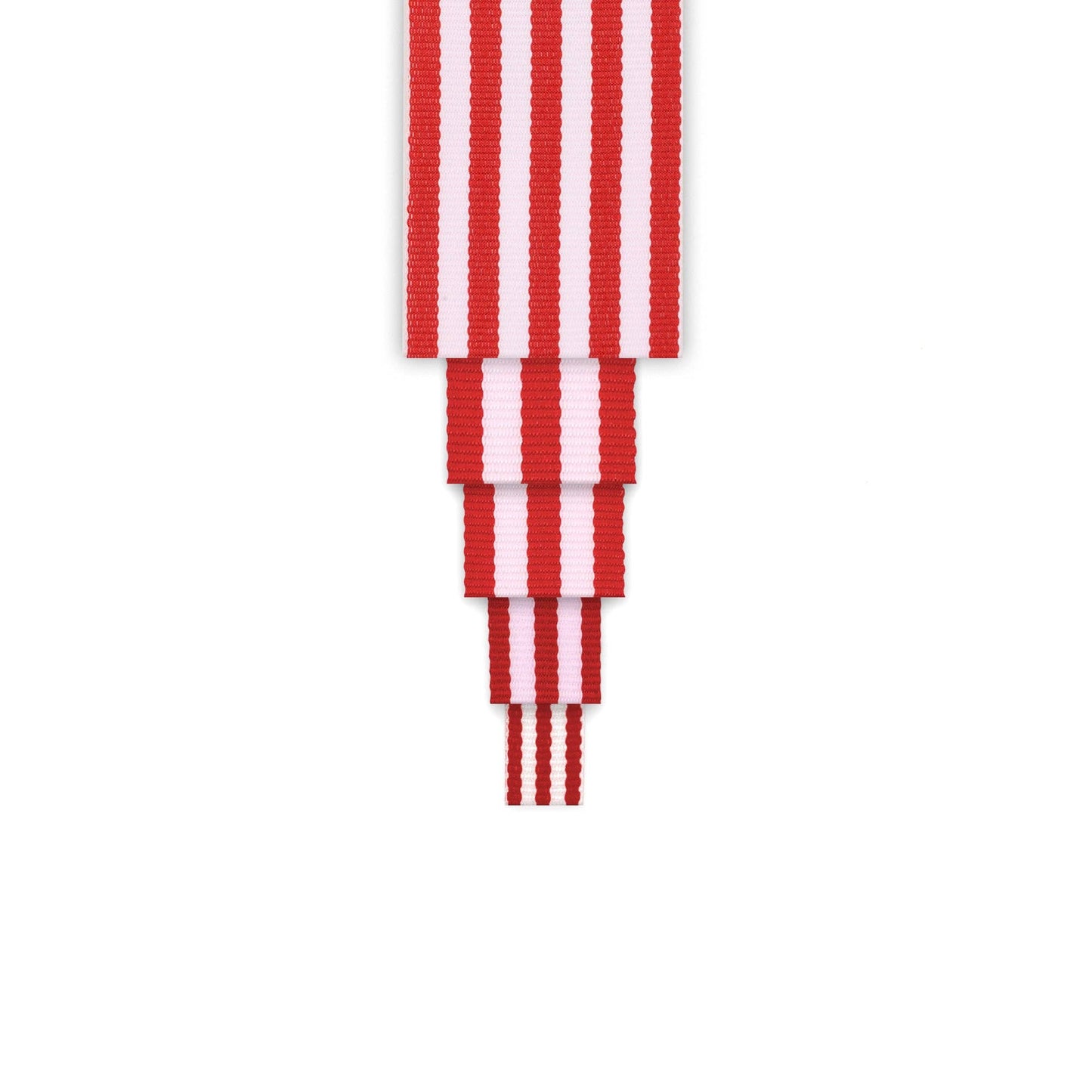 1" Striped Ribbon | 100 Yard Roll: Red
