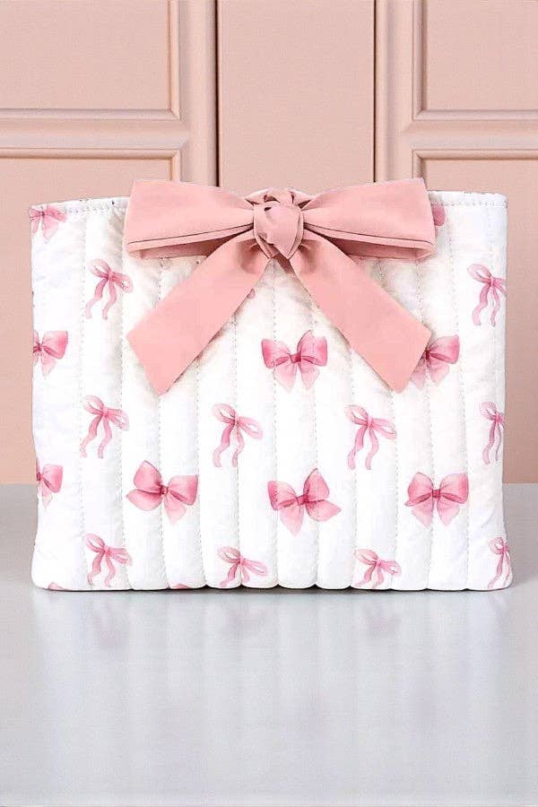 Esther Pink Bow Print Bible Cover