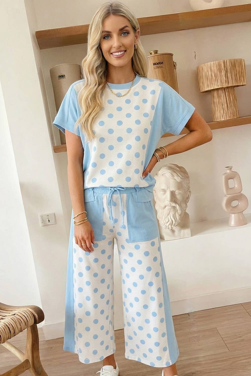 Blue Polka Dot Set