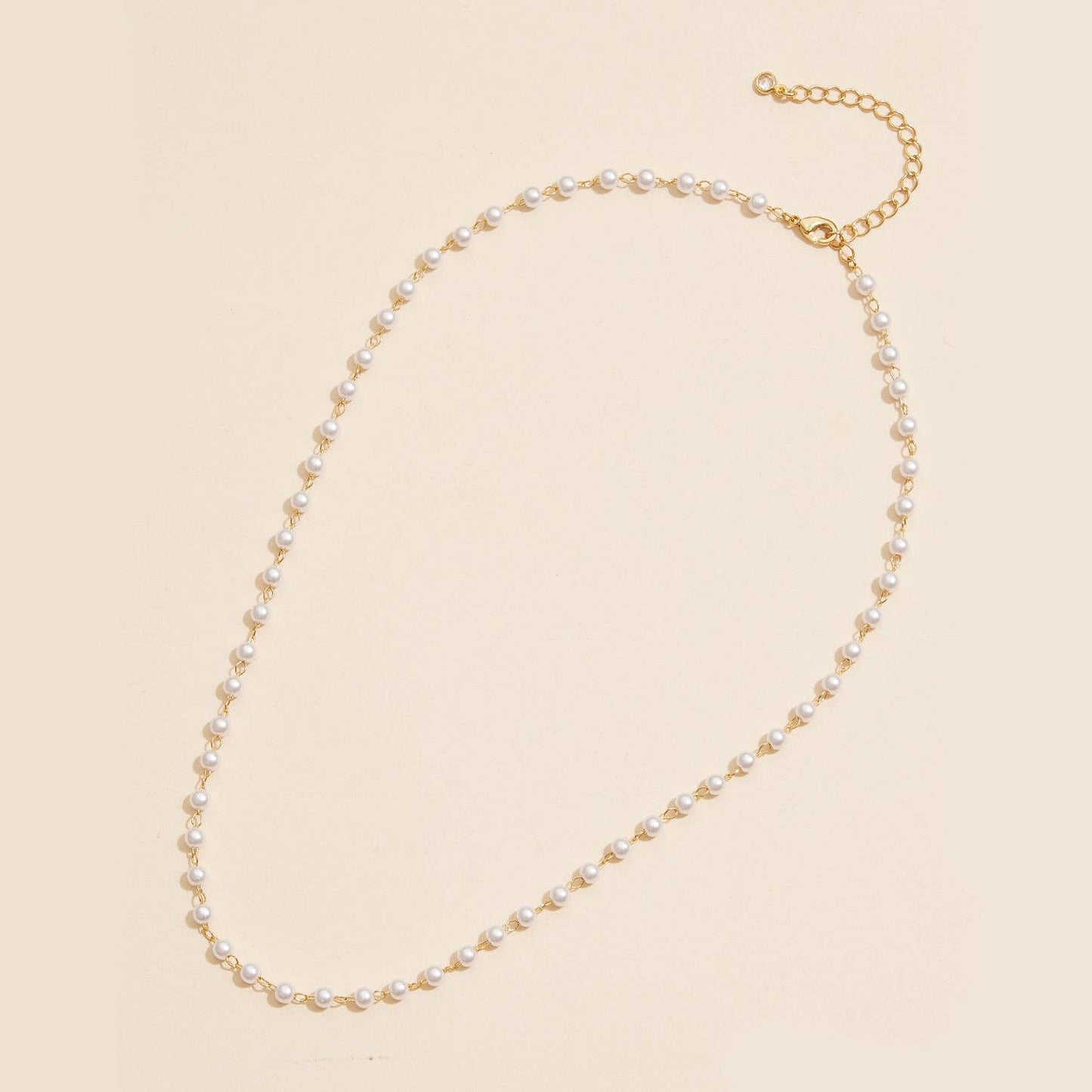 Pearl Link 18K Gold Dipped Necklace