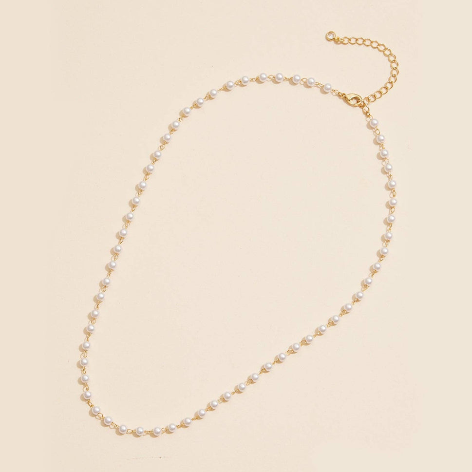 Pearl Link 18K Gold Dipped Necklace