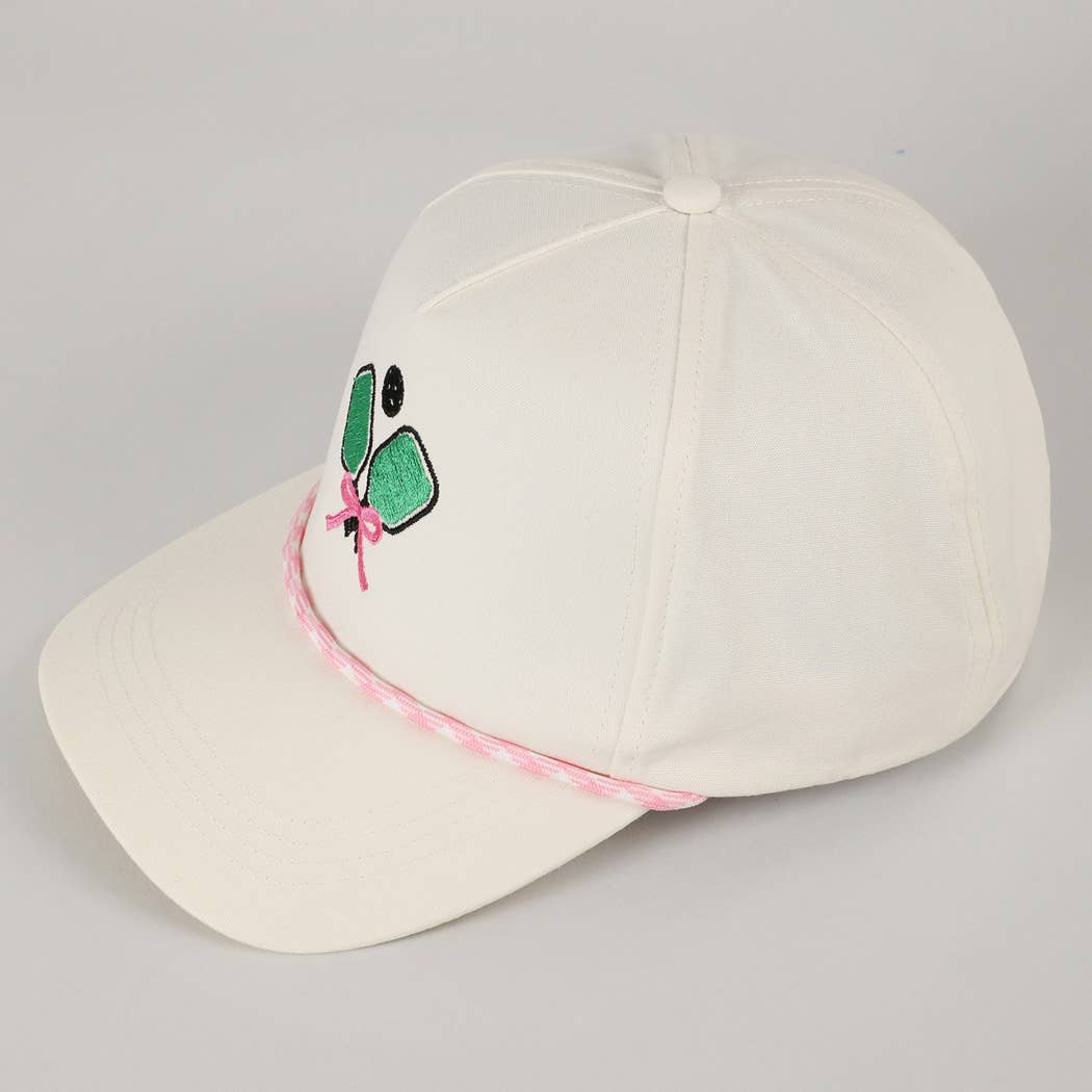 PICKLEBALL ROBBON EMBROIDERY TRUCKER HAT