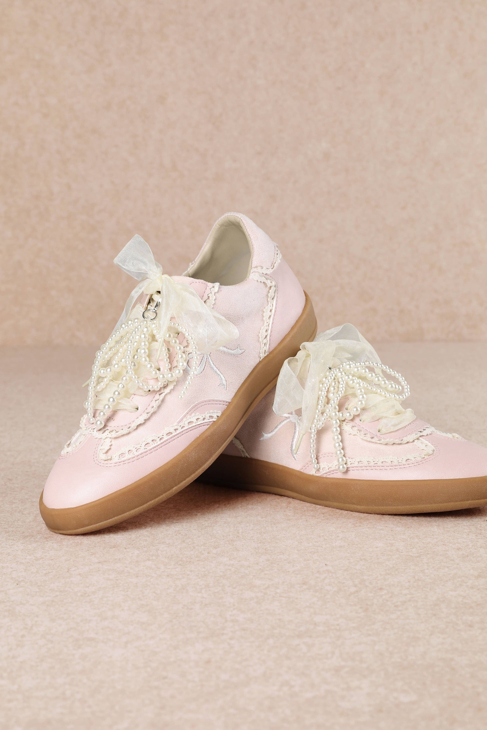 JULIE: White Pink Sneakers