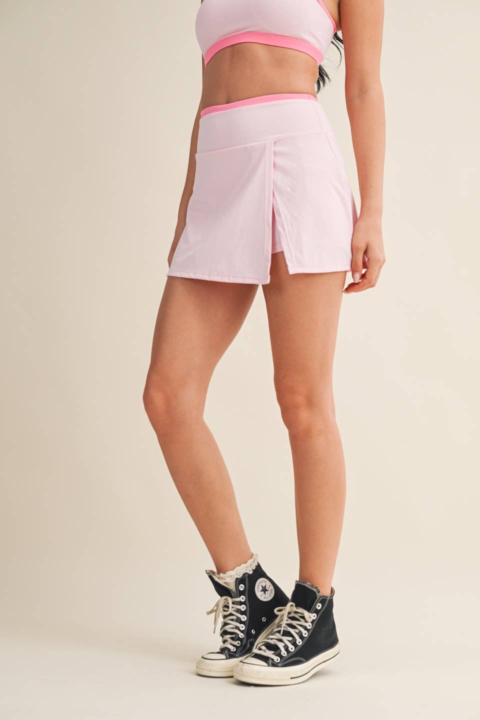 Contrast Binding Skort with Slit