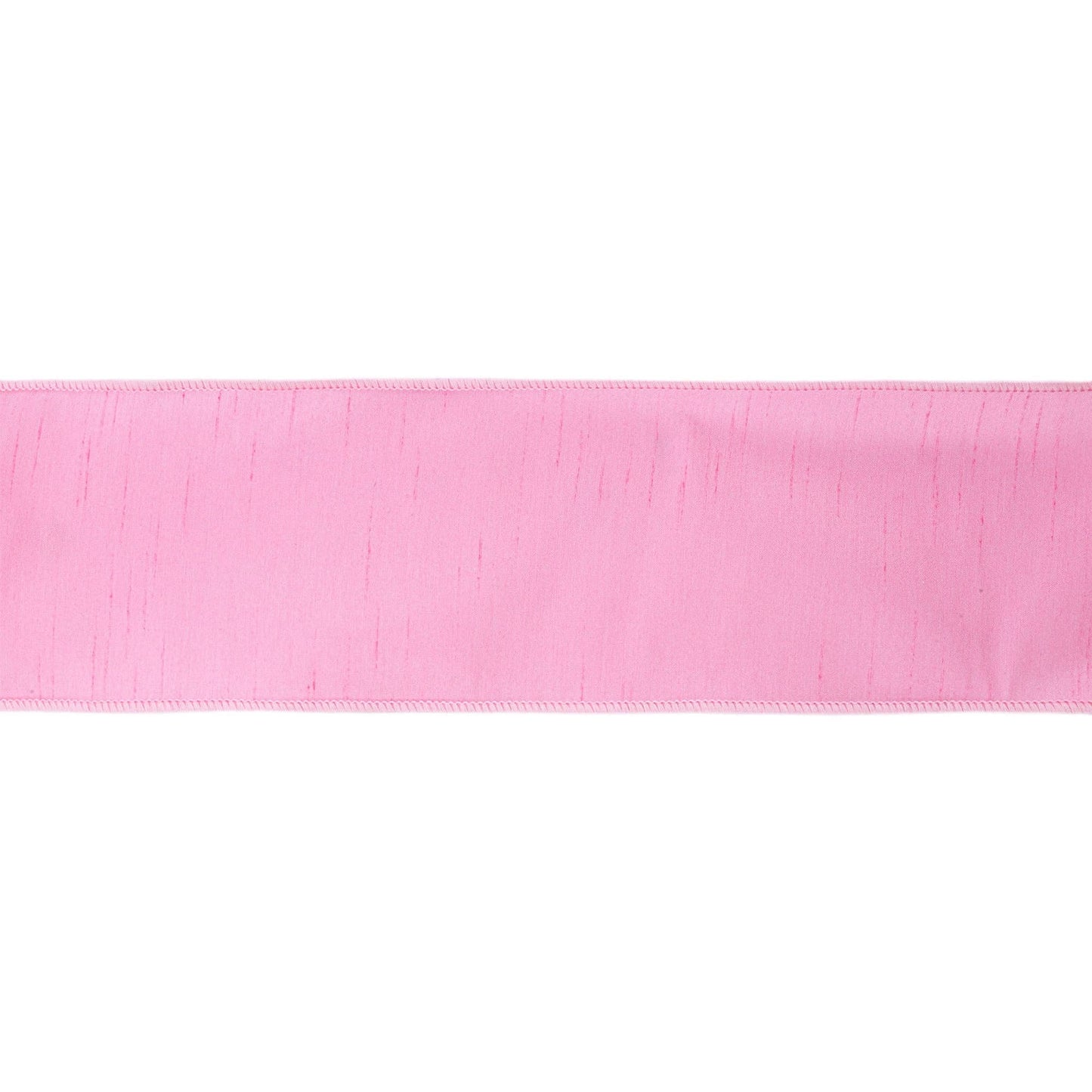 4" Wired Dupioni Ribbon | Pink | 10 Yard Roll