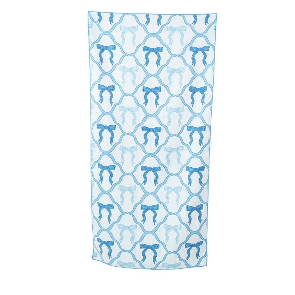 Blue Bow Wholesale Microfiber Towel: Light Blue