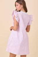 Switch Ruffle Sleeve Summer Mini Dress With Pin Tuck 2 image