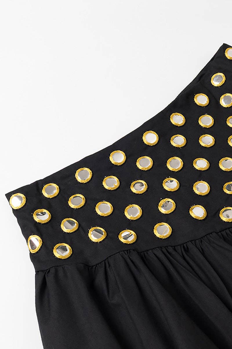 Polka Dot Spaghetti Strap Set Yellow