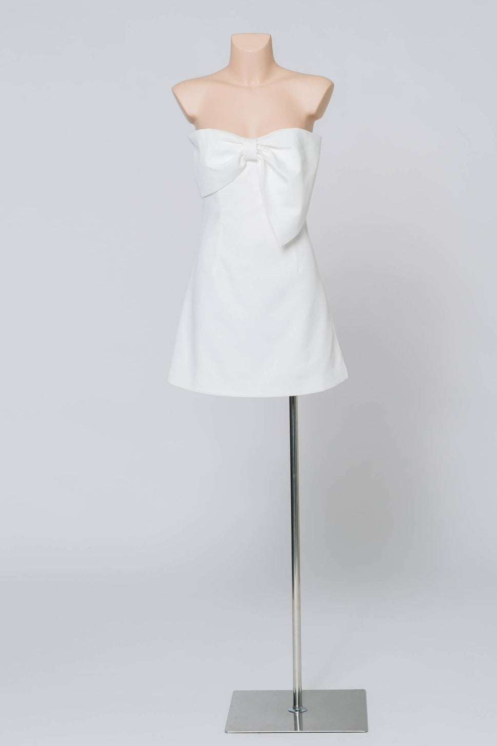 Bow Detail Strapless Mini Dress