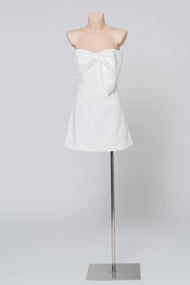 Bow Detail Strapless Mini Dress