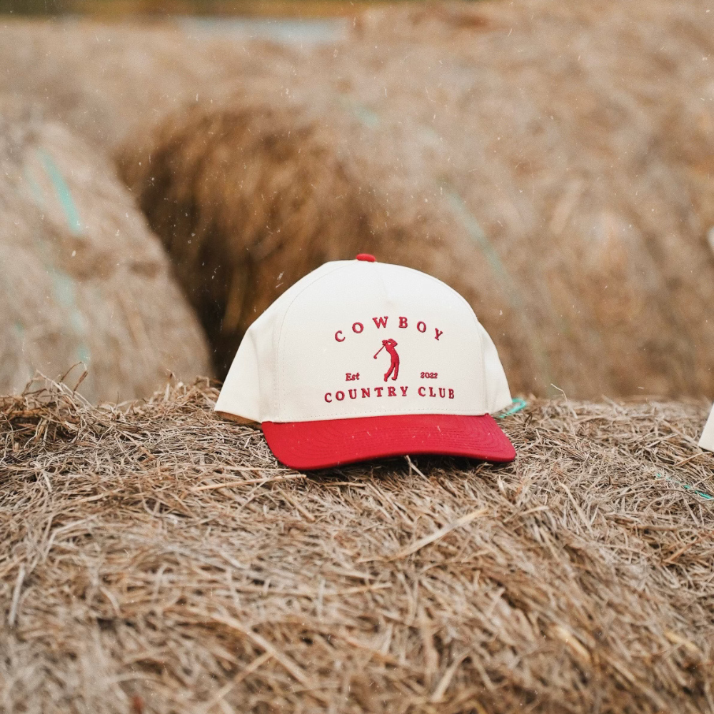 Two Tone Golfer Hat: Orange