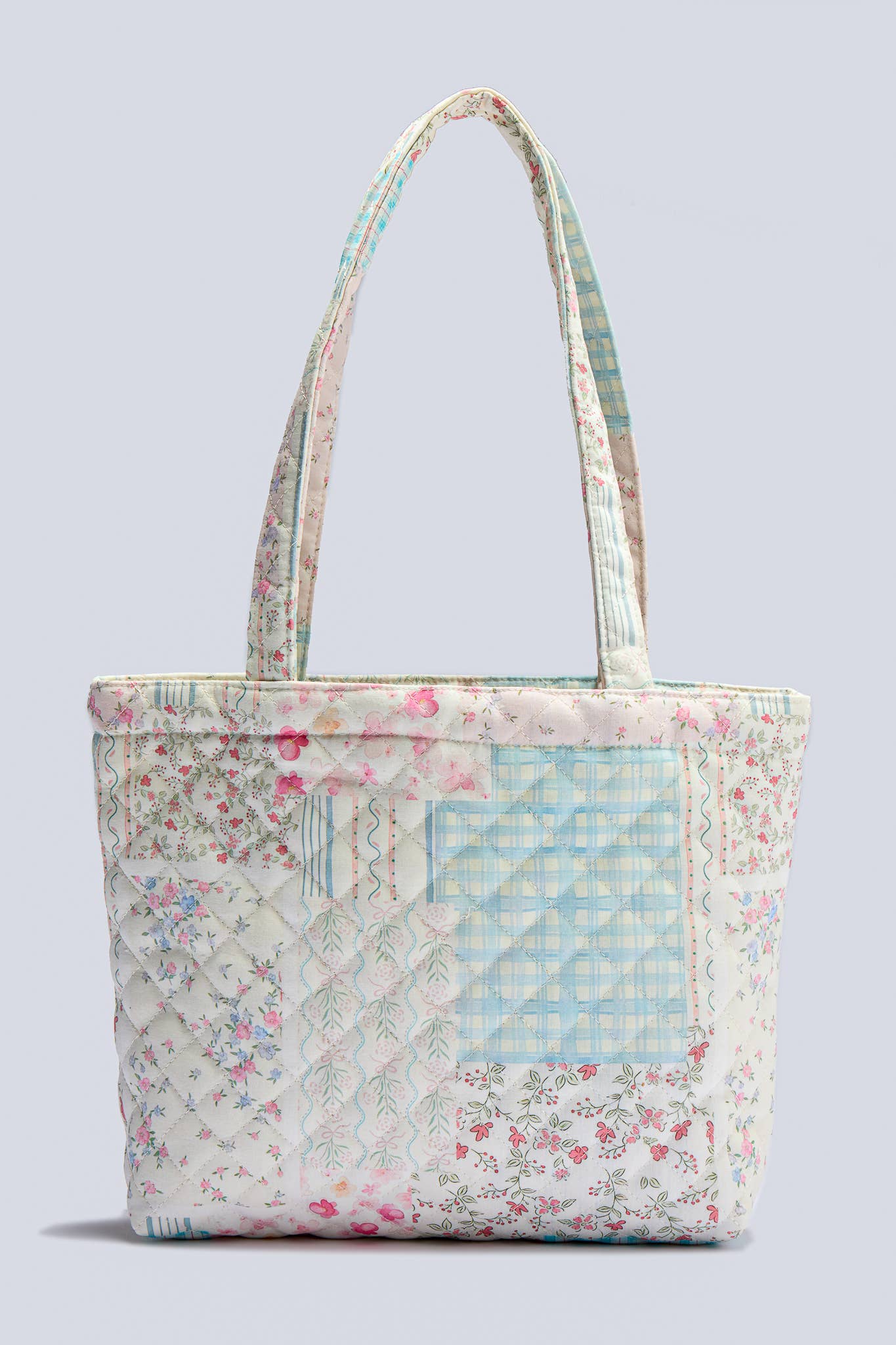 Pastel Patchwork Quilted Tote