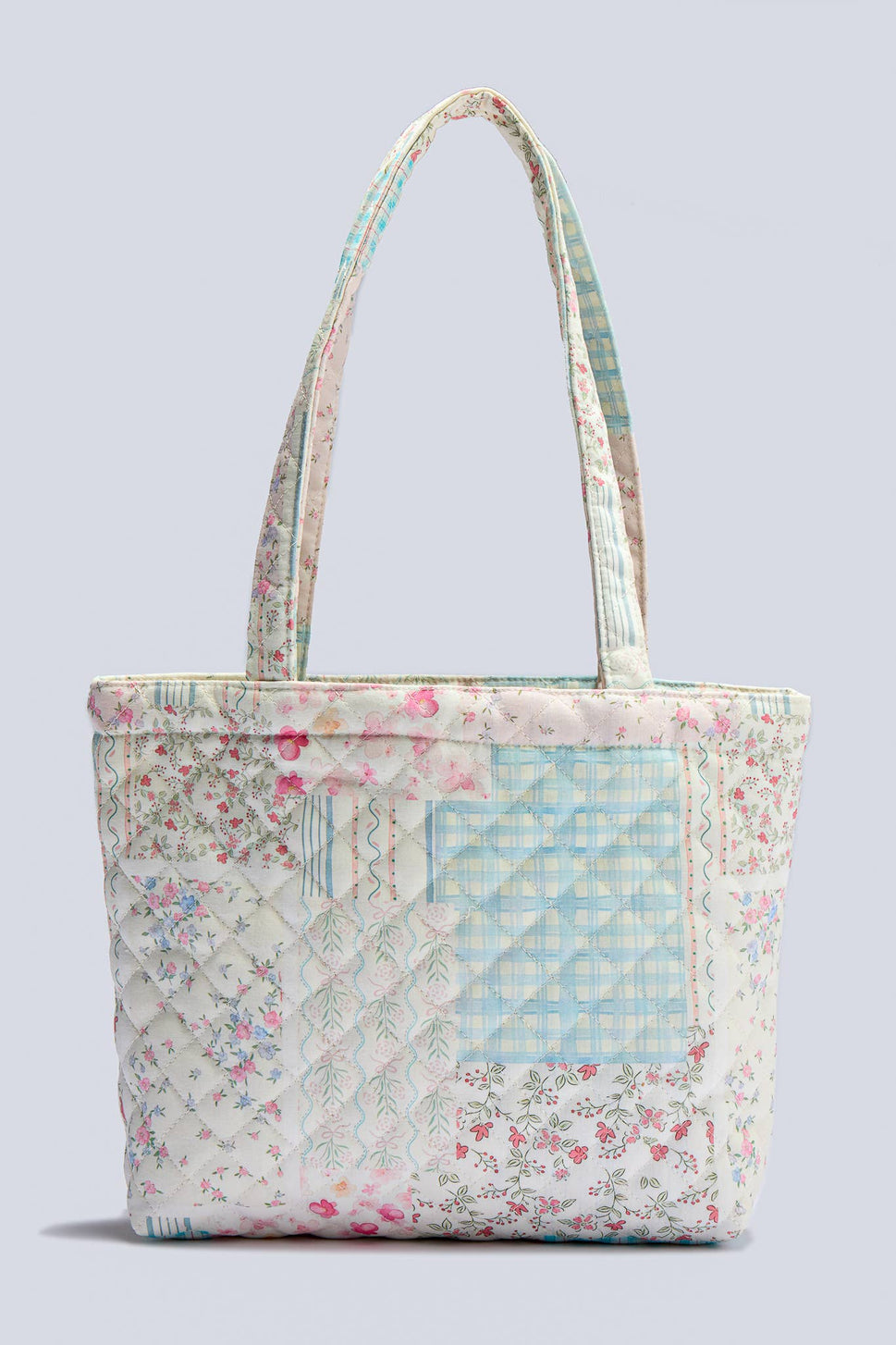 Pastel Patchwork Quilted Tote