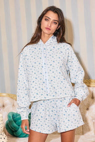 FLORAL PRINT LOUNGE HOODIE (Set)