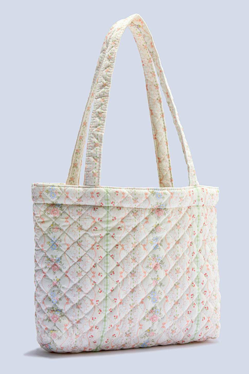 Vintage Rose Quilted Tote Bag
