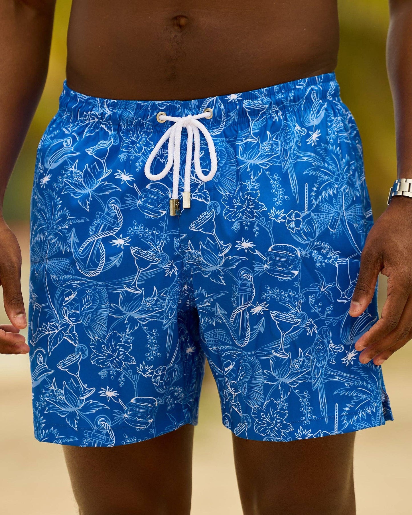 Margaritaville Ode to Jimmy Mens Swim Trunks