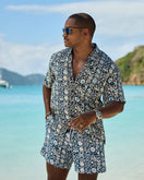 Switch Mens Blue and White Funky Design Swim Trunks 3 image