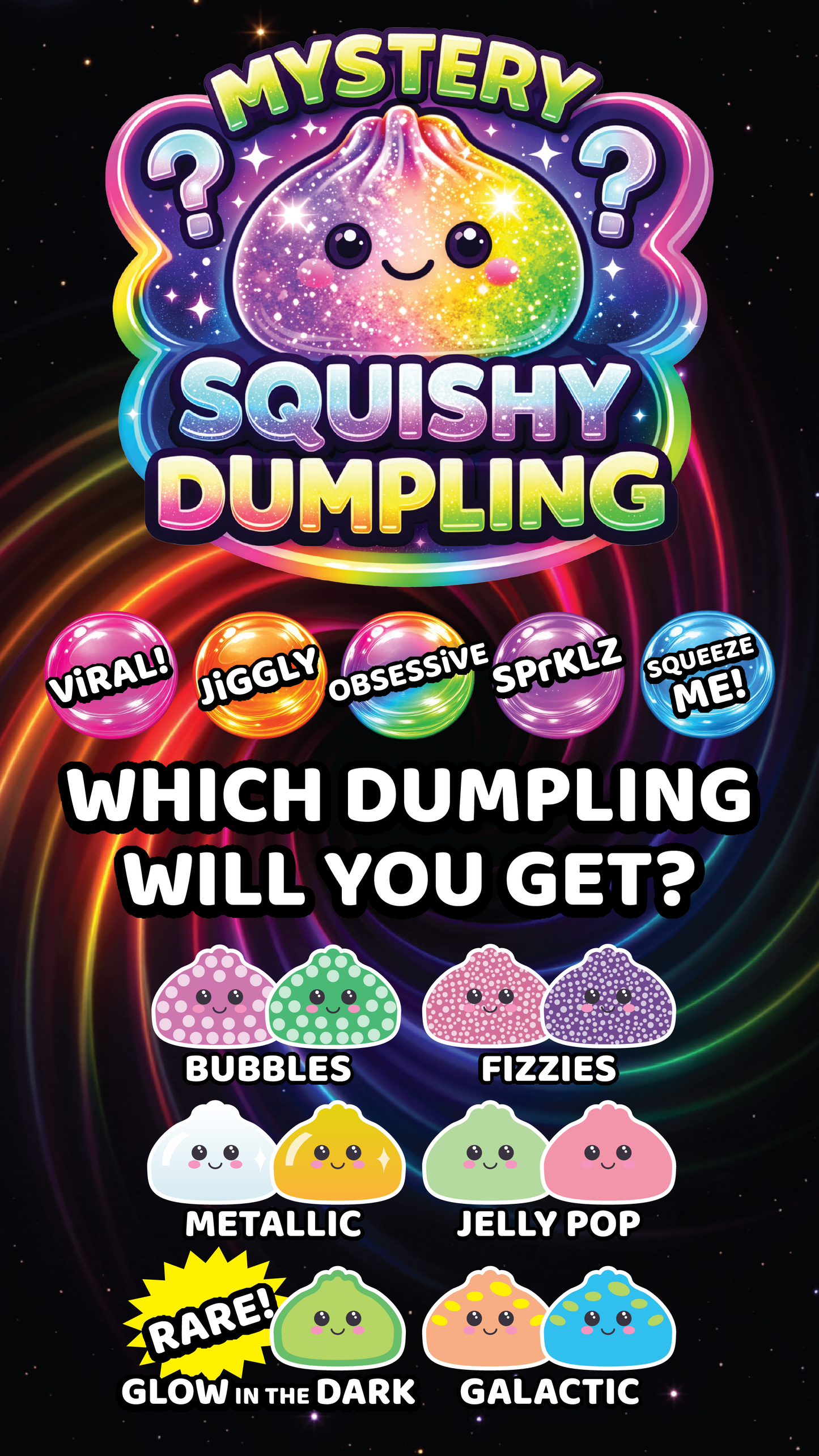 Fun Doh Mystery Slow Rise Dumpling Squishy Toy – Mystery Steamer Bun Collectibles VIRAL