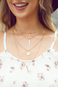 Boho Multi-layered Star Pendant Necklace: Gold