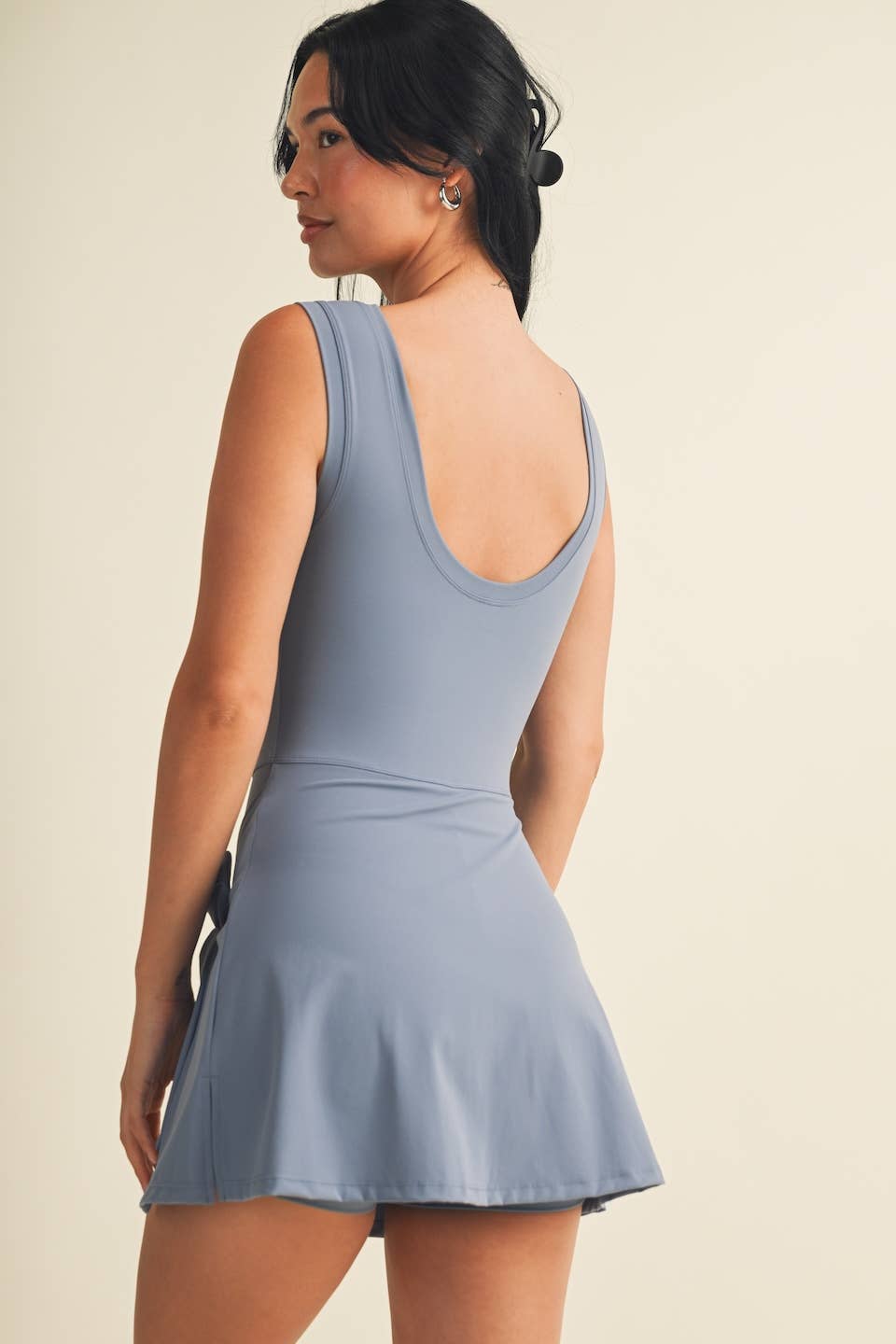 Sleeveless Wrap Tie Front Dress- Dark Cherry