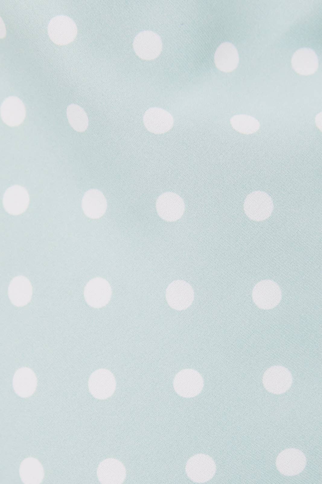 *Polka Dot Mini Dress With Attached Scarf