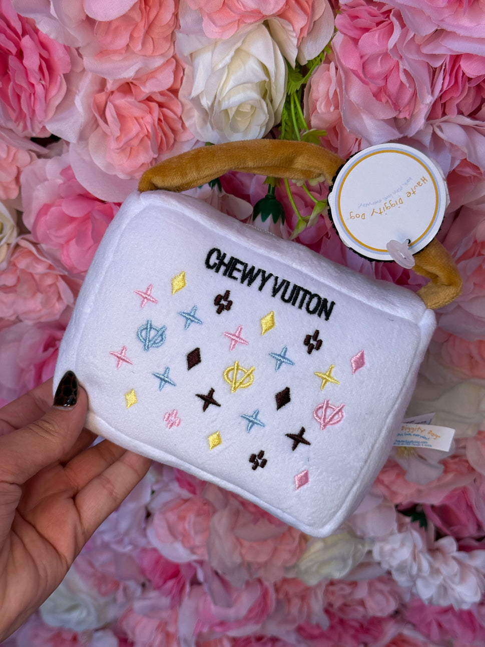 White Chewy Vuiton Handbag - Large