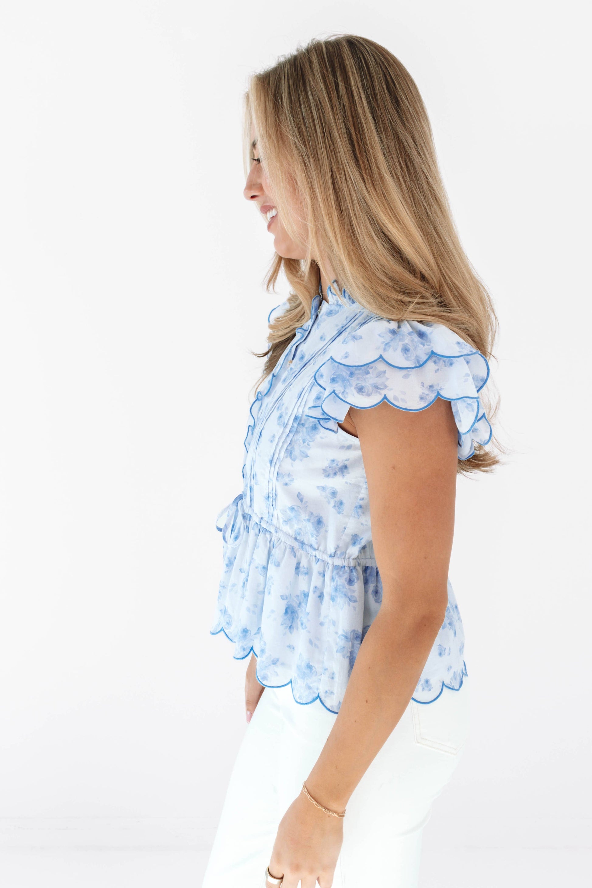 The Nicole Scalloped Top