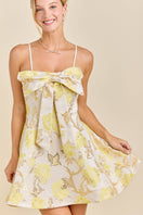 Switch Glam Bow Floral Jacquard Mini Dress 3 image