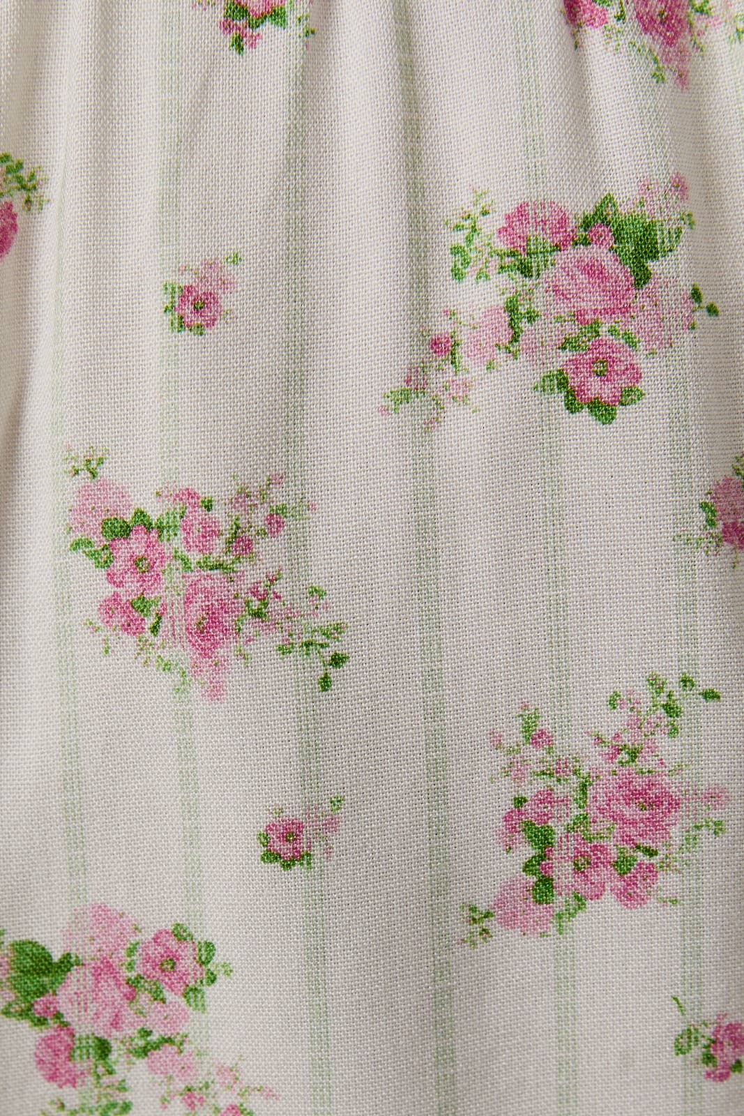 FLORAL DRESS WITH SMOCKING BODICE