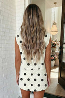 Switch Ribbed Trim Polka Dot Tank Split Mini Skort Set 3 image