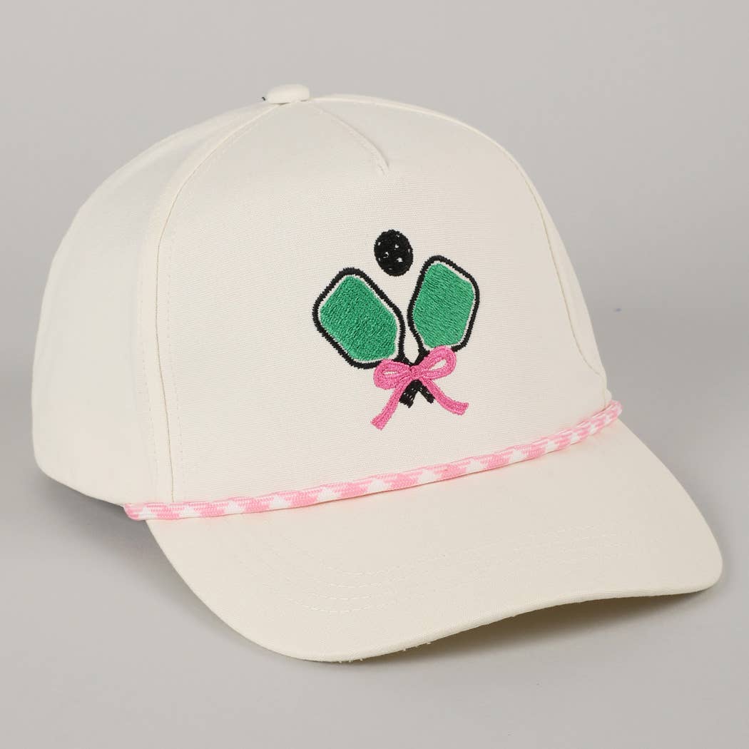 PICKLEBALL ROBBON EMBROIDERY TRUCKER HAT