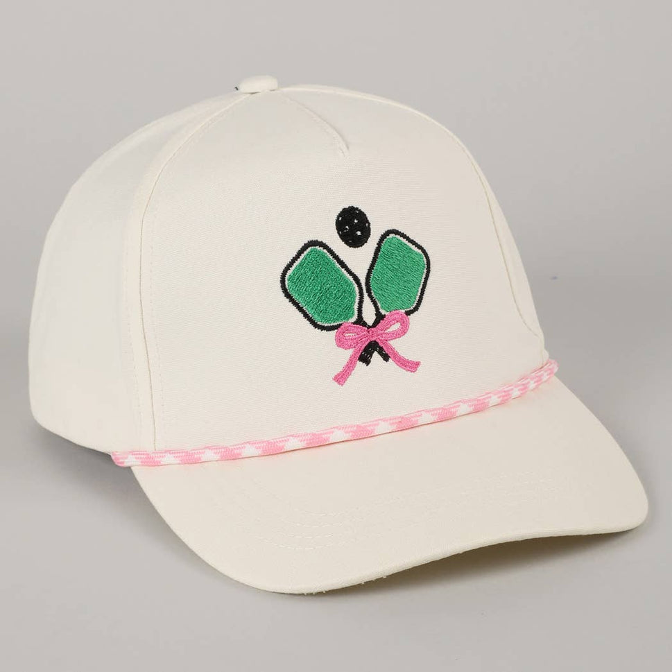PICKLEBALL ROBBON EMBROIDERY TRUCKER HAT