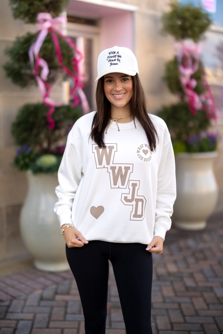 WWJD Varsity Crewneck: M