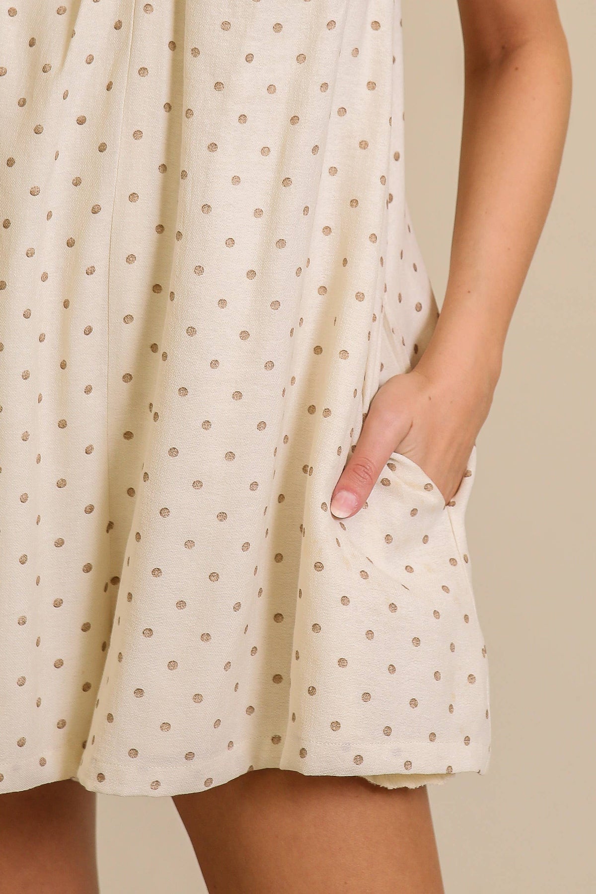 Polka Dot Off-The-Shoulder Romper